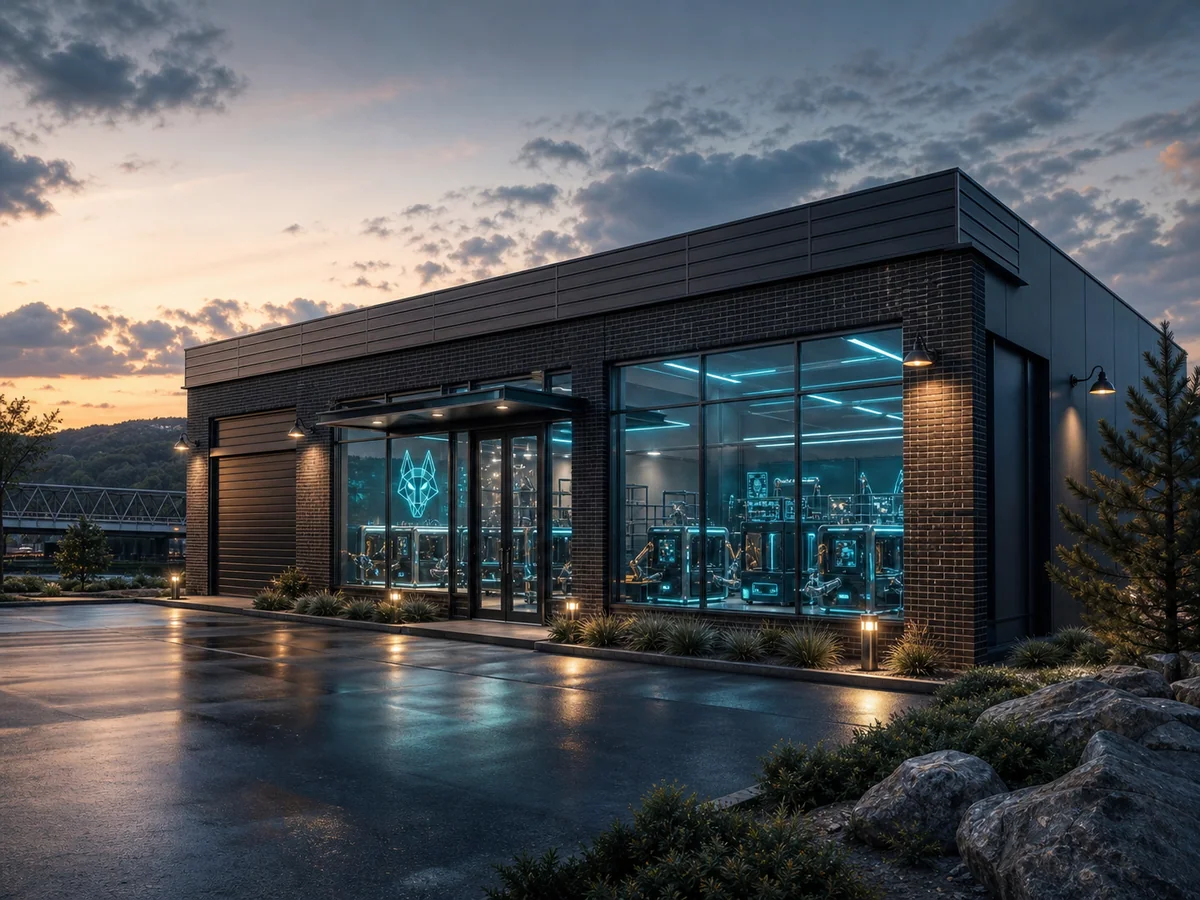 Concept visualization of an advanced-manufacturing studio in Tennessee